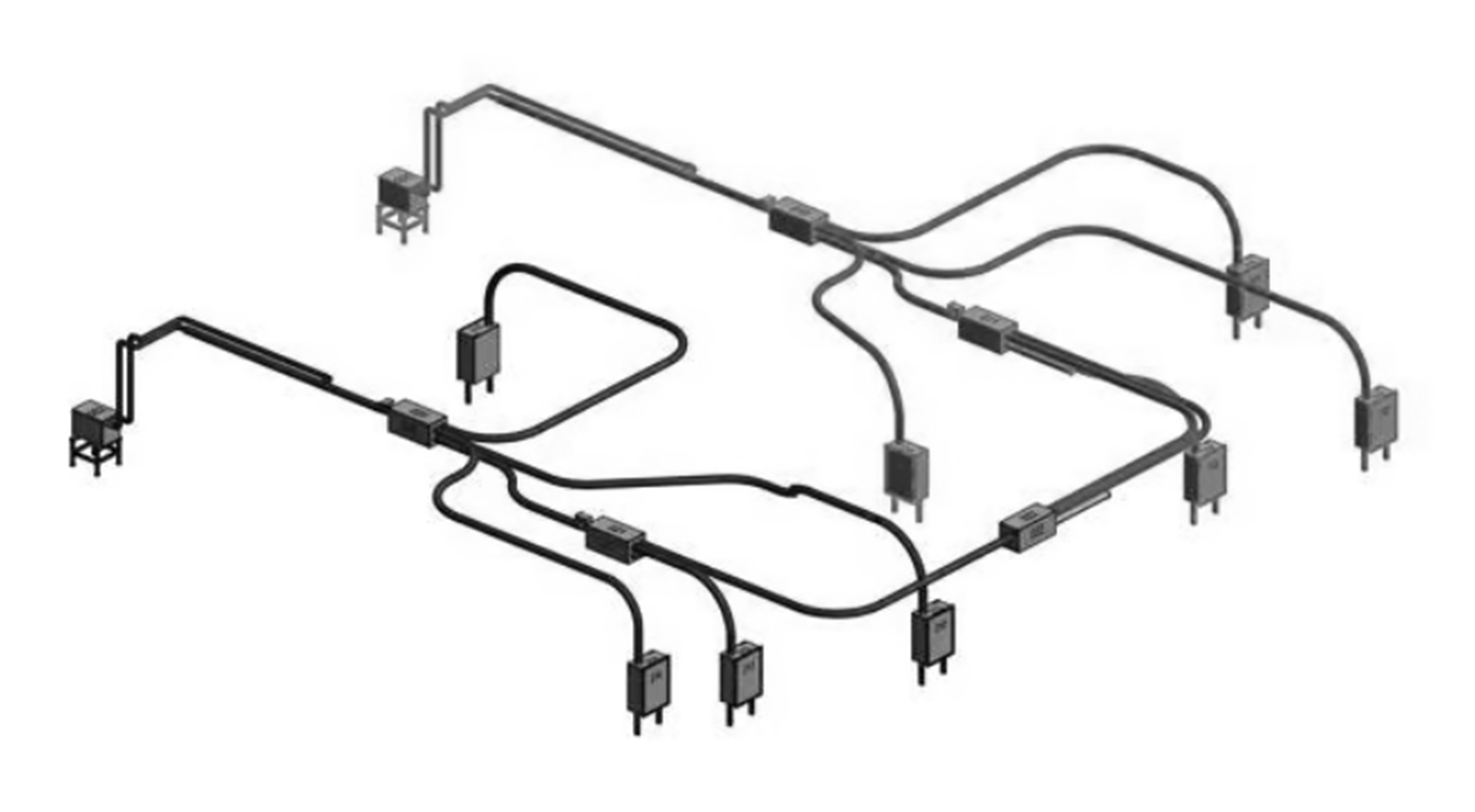 3d BIM model of translogic pneumatic tube system