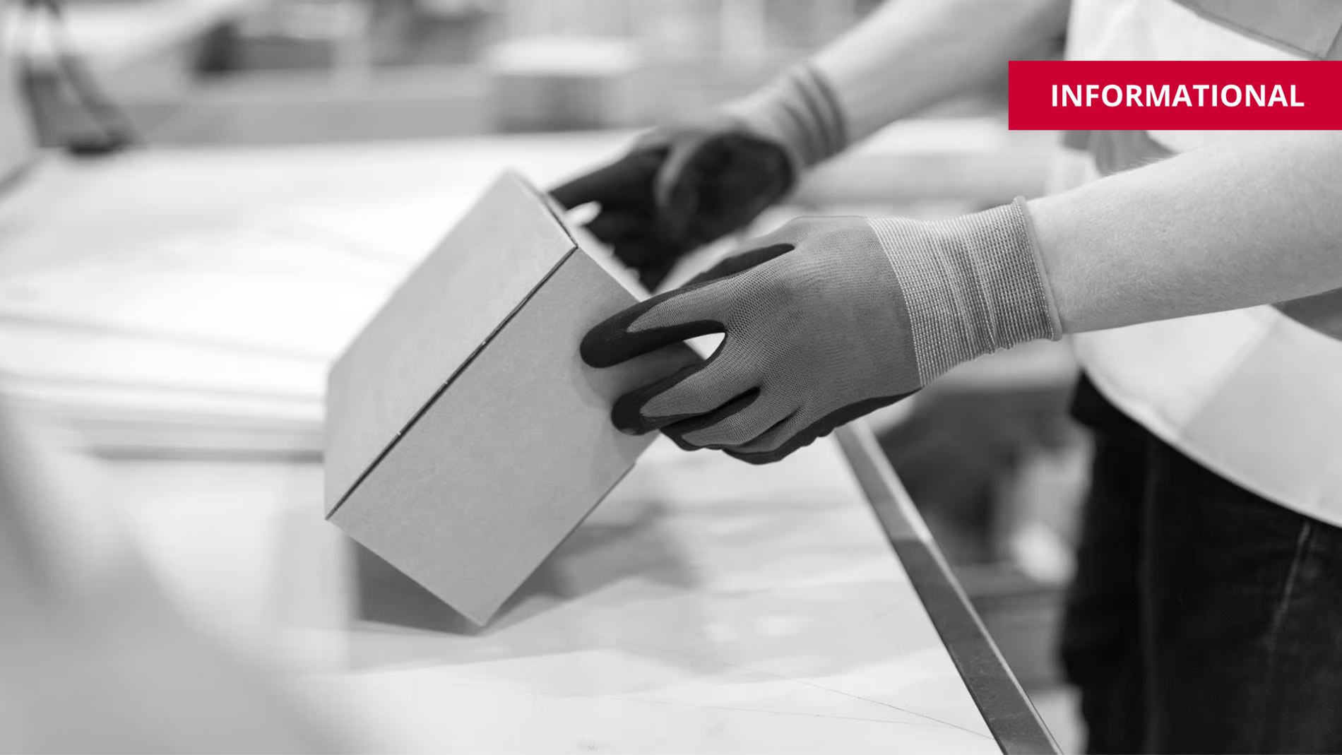 person scanning box