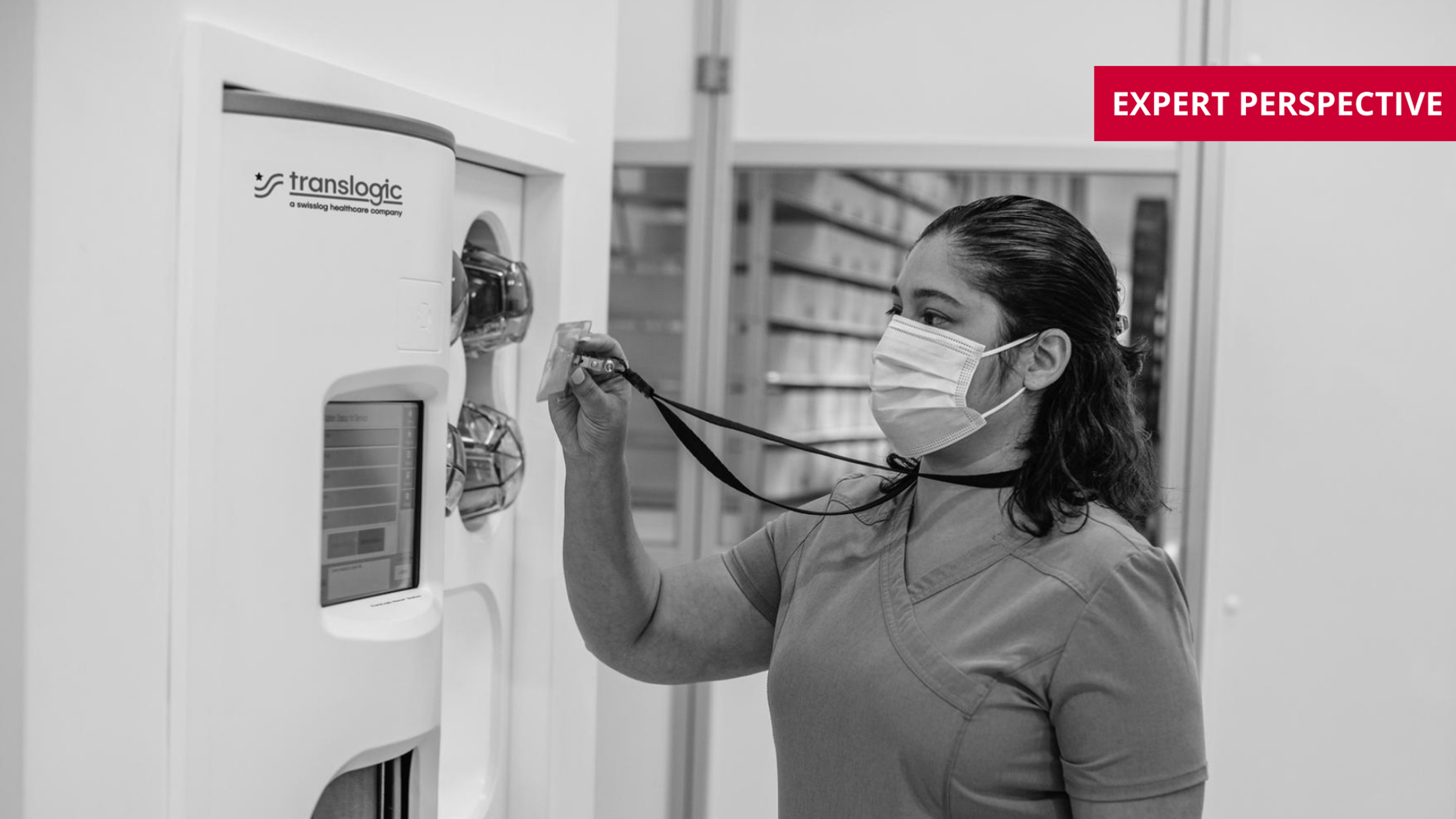 nursing staff using tube system station