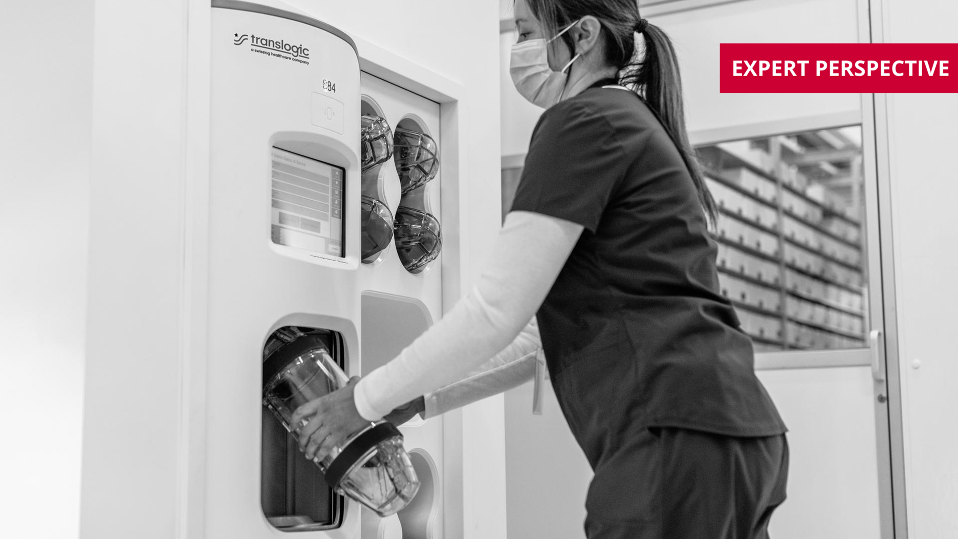 staff using tube system station