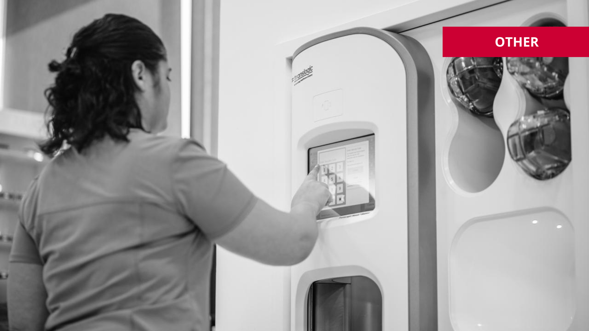 staff using translogic pneumatic tube system