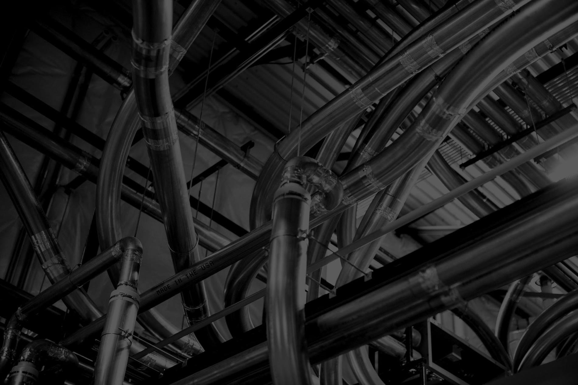 Monochrome photo of TransLogic tube system