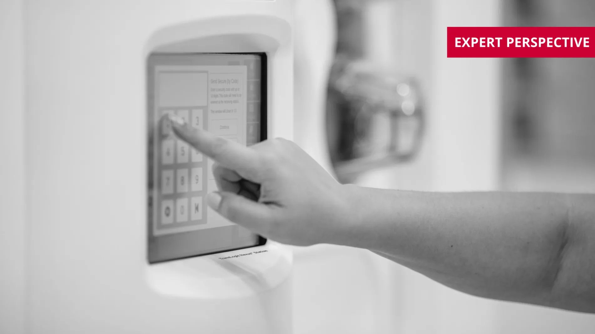 hospital staff using pneumatic tube system station
