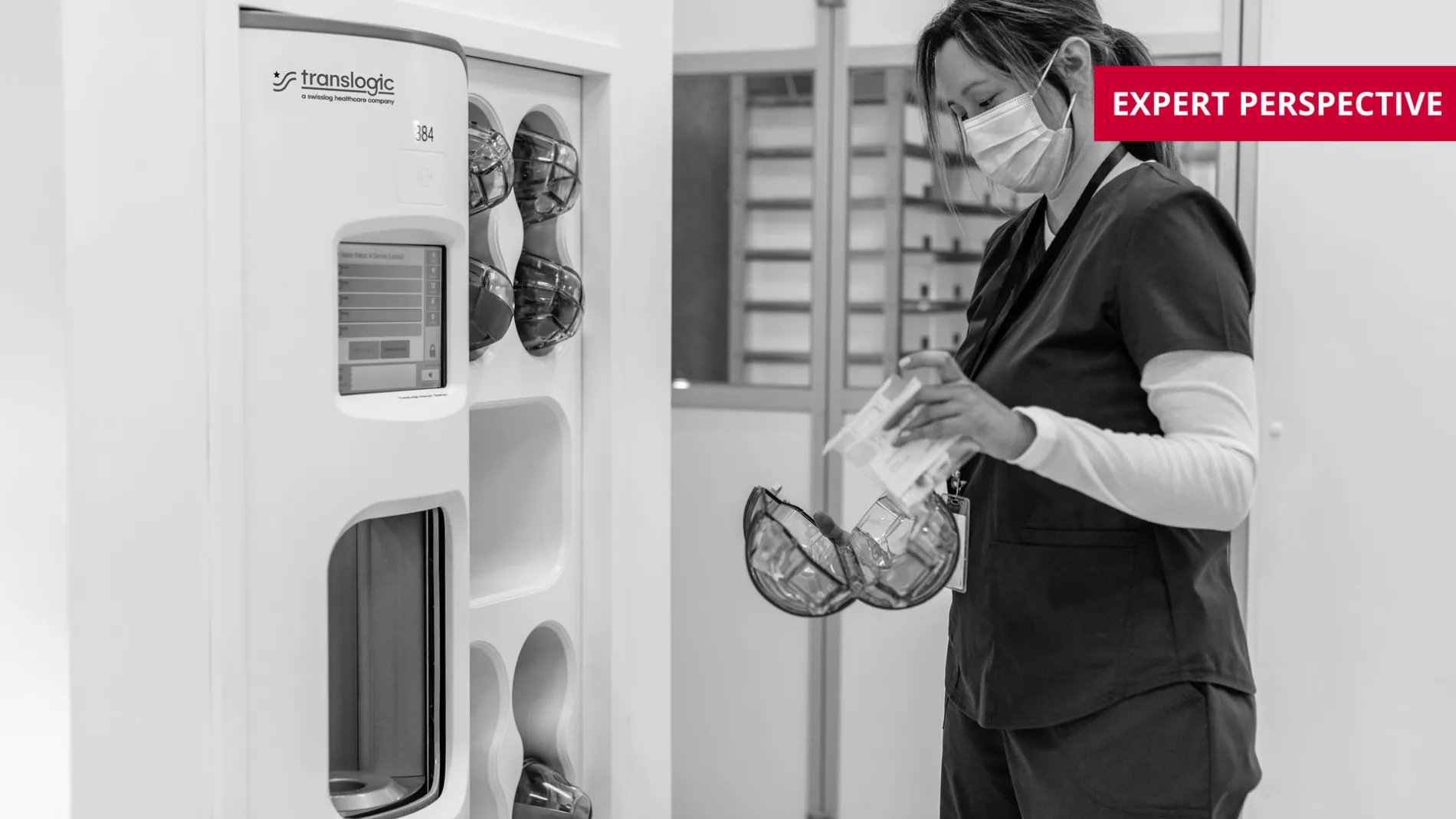 hospital staff using pneumatic tube system