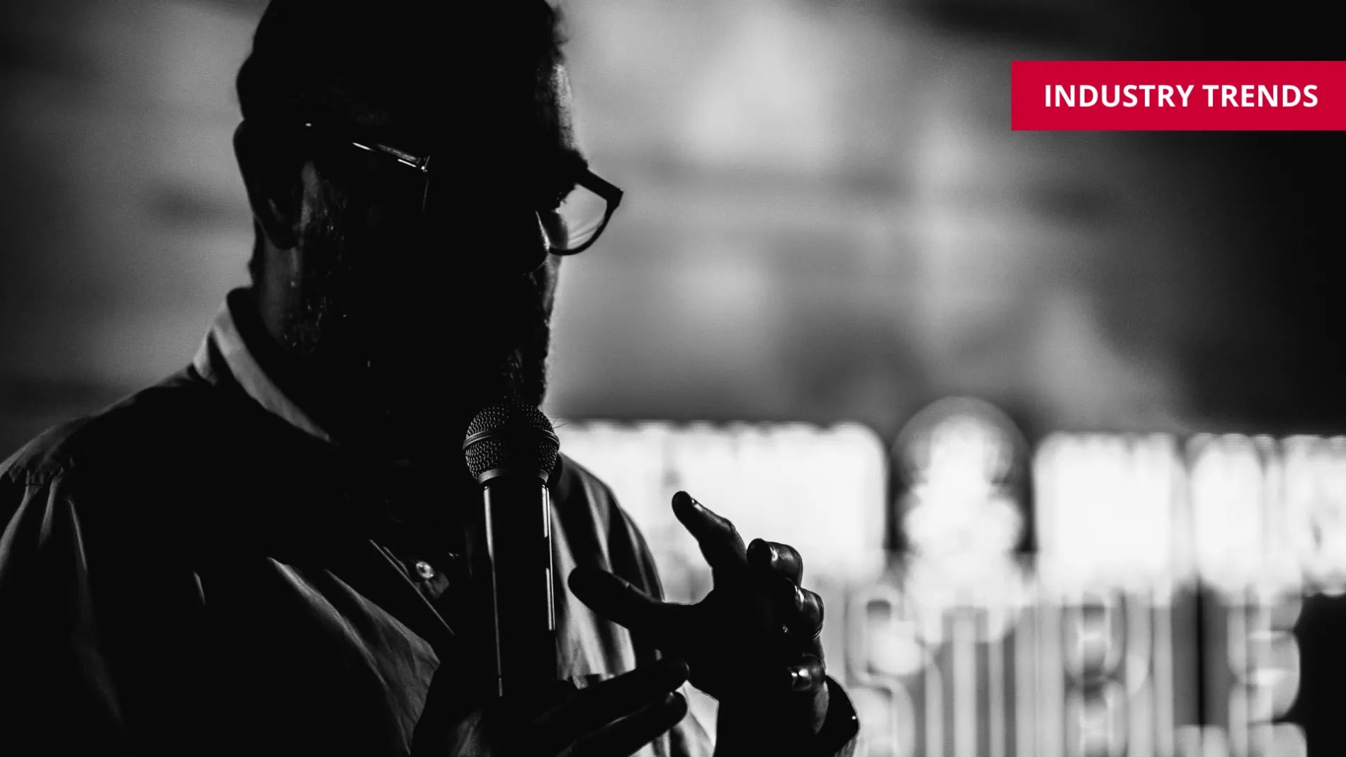 person speaking at event