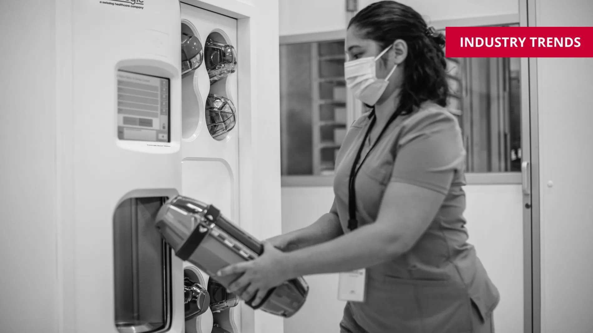 hospital staff using pneumatic tube system