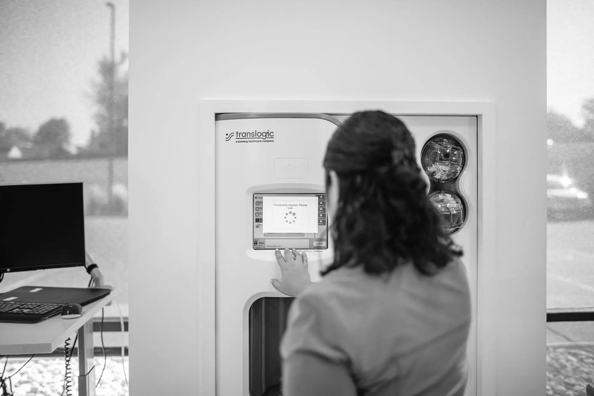 hospital staff using carrier station