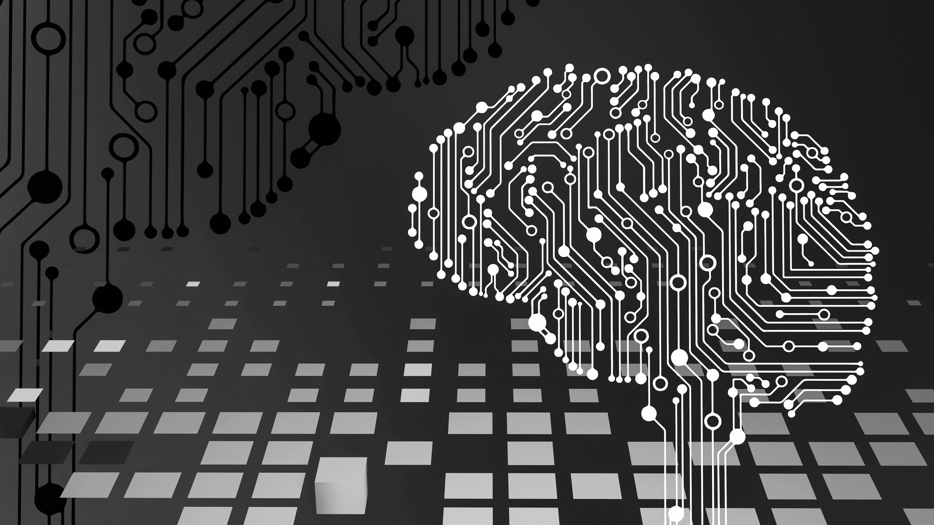 circuit board shaped like a brain