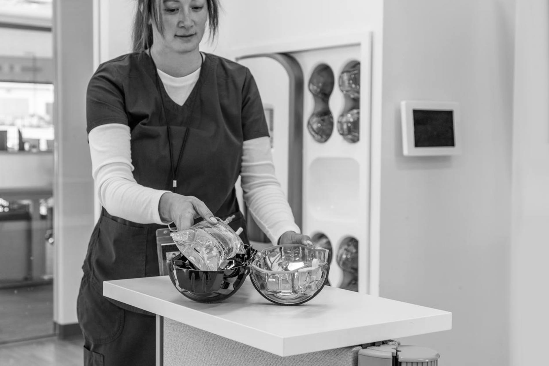 hospital staff loading carrier