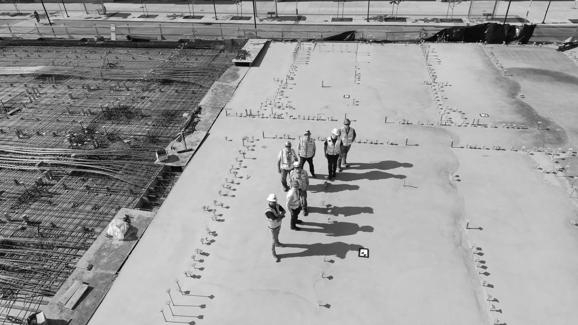 construction workers on site