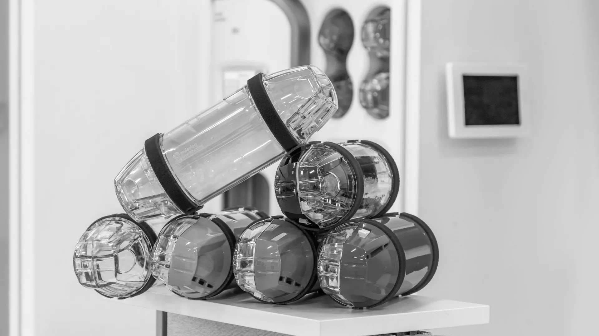pneumatic tube system carriers stacked 