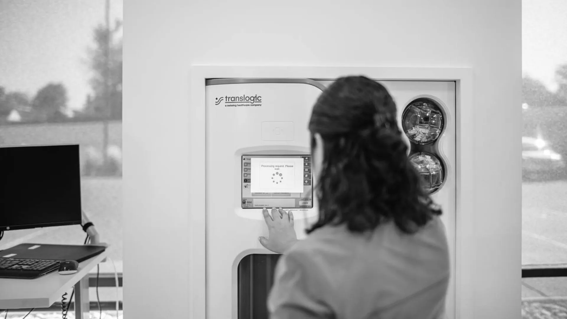 hospital staff using carrier station