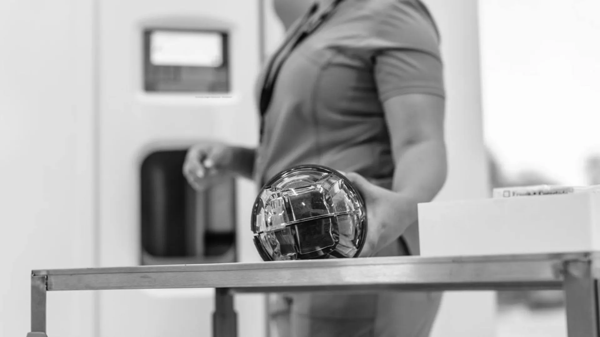 Hospital staff handling carrier