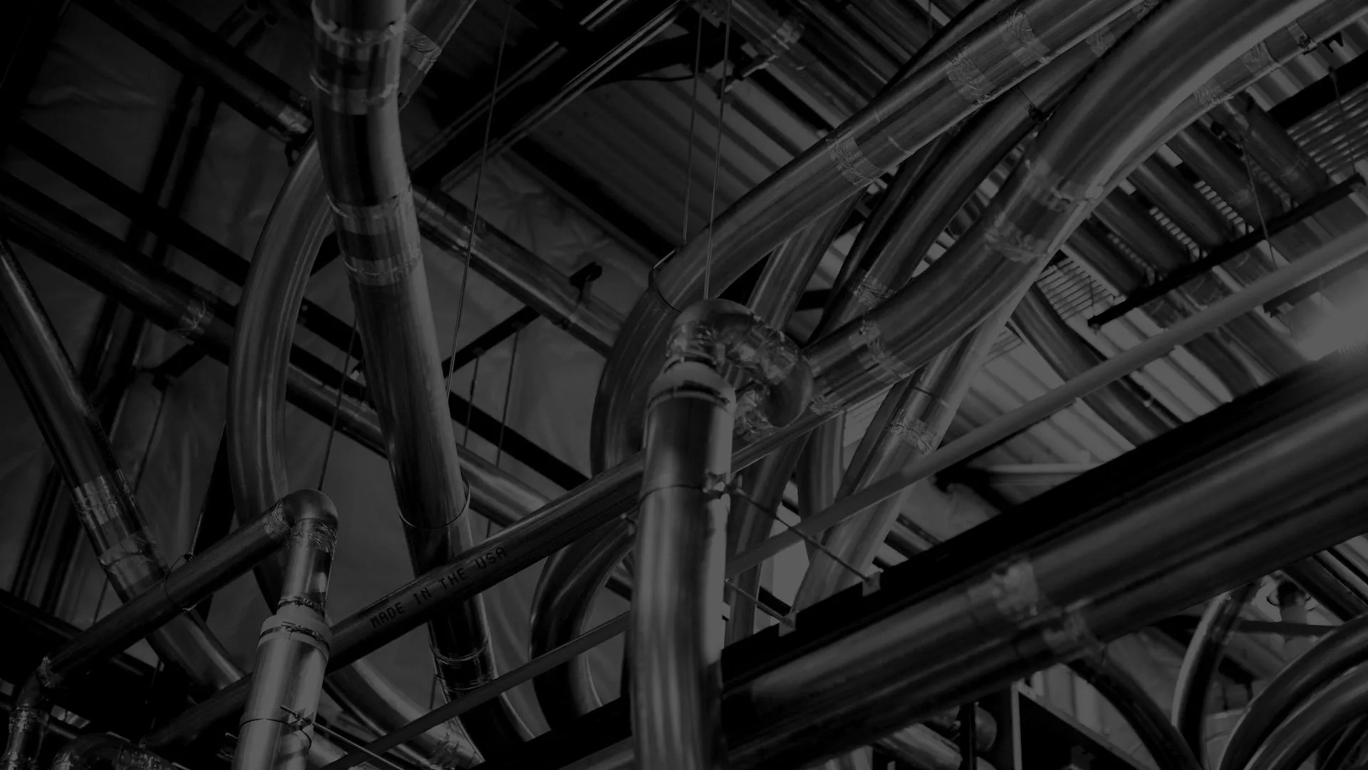 Monochrome photo of TransLogic tube system