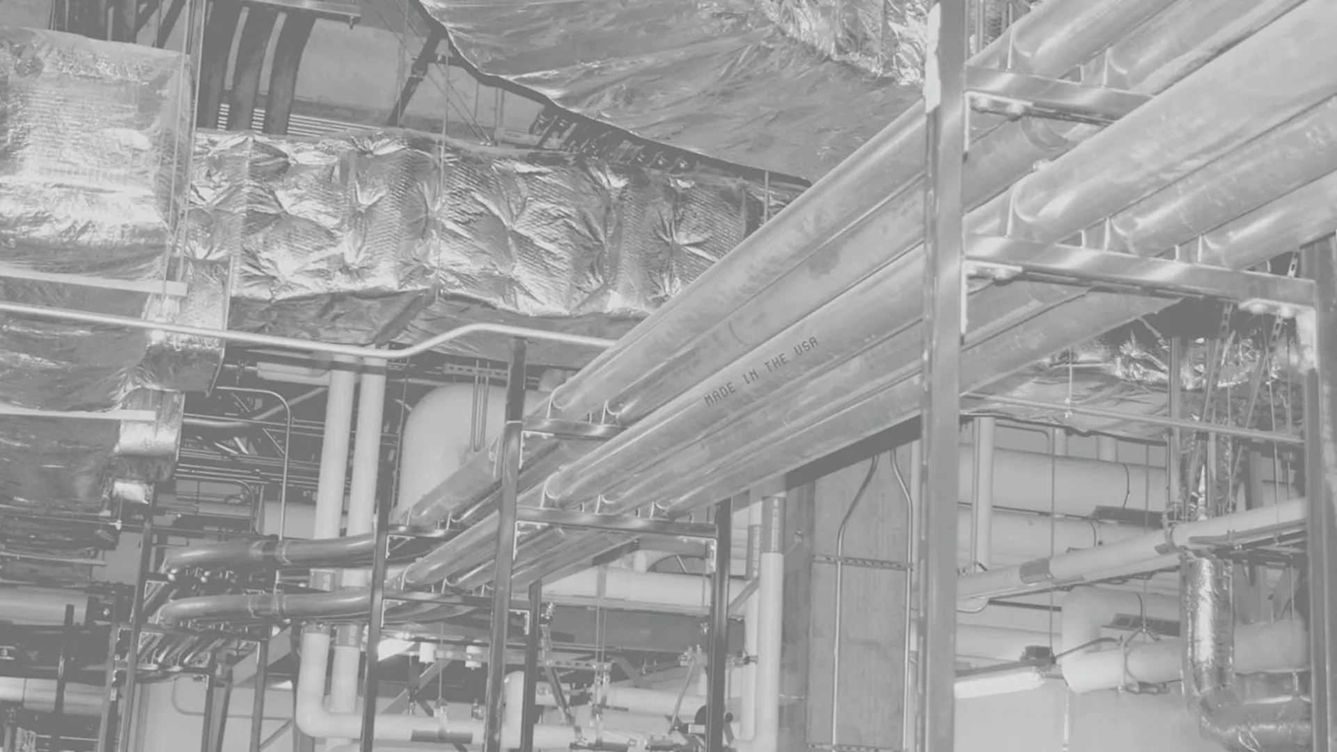 tube system tubes running along ceiling