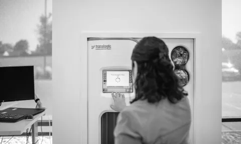 hospital staff using carrier station